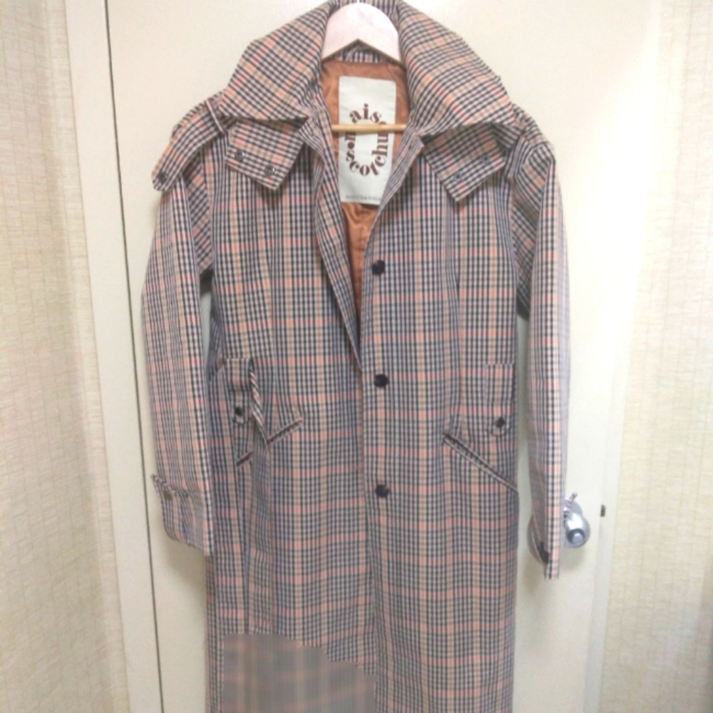 Checked Trench Coat - Plaid Longline Trench Coat